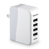 EasyAcc® 20W 4A 4-Port USB Wall Charger with Folding Plug and Smart Technology Travel Charger For iPhone 6 Plus, iPad, Samsung Galaxy S6 Edge, Tab