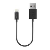 [Apple MFi Certified] Anker 1ft / 0.3m Extra Short Tangle-Free Lightning to USB Cable with Ultra Compact Connector Head for iPhone, iPod and iPad (Black)