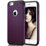 iPhone 6s Case,iPhone 6 Case,[4.7inch]by Ailun,Soft Interior Silicone Bumper&Hard Shell Solid Personal Computer Back,Shock-Absorption&Skid-proof,Anti-Scratch Hybrid Dual-Layer Slim Cover[Purple]