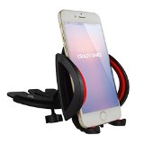 Ipow Universal 360°Swivel CD Slot Car Mount Holder Cradle with A Quick Release Button for iPhone 6 6 Plus 6S 6S Plus 5 5S,iPod Touch,Samsung Galaxy S3 S4,LG G3,Nexus 4/5,HTC,Motorola,Sony&GPS Devices