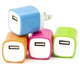4PCS LOT 2 Two-Tone USB AC Universal Power Home Wall Travel Charger Adapter for iPhone 6 6 PLUS / 5 5S 5C /4 4S Samsung HTC w/ Easy Edge Grip Design