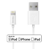 Tekvision 3ft(1 Meters)iphone USB Cable ,MFI Apple Certified Lightning to USB Cable Perfect for iPhone 6s 6 Plus 5s 5, iPad mini 4 3 2 , iPad Pro Air 2,Cellphone Charger Cable