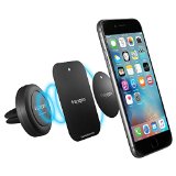 Car Mount, Spigen® [Air Vent Magnetic] Car Mount Holder [Quad Neodymium Core] Car Mount Phone Holder for Nexus 5x / Nexus 6P / iPhone 6s / 6 / 6s Plus / 6 Plus, Galaxy Note 5/ S6 Edge Plus and More – Black (SGP11583)