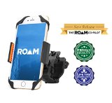 Roam Co-Pilot Universal Premium Bike Phone Mount holder for Motorcycle/Bicycle Handlebars, iPhone 6|6s & 6|6s Plus, 5|5s, Holds ALL Devices To 3.3/8″ wide, Lifetime Warranty