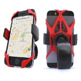 Vibrelli Universal Bike Phone Mount Holder. Fits any Smart Phone: iPhone 6, Samsung Galaxy, Nokia, Motorola. Bicycle Handlebar (& Motorcycle) Compatible Cell Phone Cradle