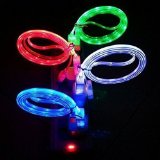 Pesp® 4pcs Glow in the Dark Light-up LED USB Data Sync Charger Cable Charging Cord for Iphone 5 5C 5S 6S 6 Plus