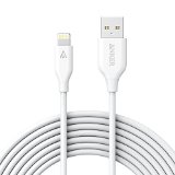 Anker PowerLine 10ft Apple MFi Certified Extra Long Lightning to USB Cable Sturdy Charging Cord for iPhone 5/5s/5c 6/6s Plus, iPad mini/Air/Pro iPod touch(White)