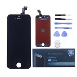 iPhone 5S LCD,SZHSR LCD Display Digitizer Touch Screen Replacement Assembly Spare Parts Complete with HD Screen Protector Film for iPhone 5S LCD Black [Ships from USA]