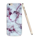 I'EXCEL Marble Pattern Purple Soft Flexible TPU Slim Fit Protective Cover Case for Iphone 6/6s - Color 2