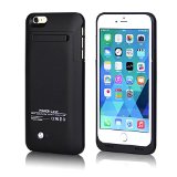 Iphone 6 Battery Case , iPhone 6 External Protective Battery Case (4.7 inch)3500mAh Extended Battery Case Back Up Power Bank for iPhone 6 Back Up (iOS 7 or on top of Compatible) , Lightning Charging Port, Kick Stand, Slim Fit Slider Design