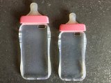 Generic Baby Bottle Cute 3D TPU Soft Pregnant Woman Milk Bottle Clear Case Lanyard Case Cover for iPhone 6 (Pink)