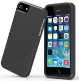 iPhone 5 5S Case: Stalion® Slider Series Matte-UV Textured Sliding Style Protective Hard Case (Matte Black)