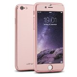 Willnorn Norn One Full Body Protection Hard Slim Case with Tempered Glass Screen Protector for Apple iPhone 6 (4.7-Inch) – Rose Gold