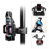 Bike mount, GULAKI Universal Bike Phone Holder Motorcycle Handlebar Mount Bike Mount for iPhone 6S/6 Plus/5/5S/5C/4/4S Samsung Galaxy S6/S4/S5/S3/NOTE 4/3/2 Motorola Droid RAZR/MAXX HTC One X LG GPS Holder (Black)