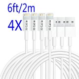 iPhone Cable,I6 Cable(TM) 4-Pack 6Ft/2m Extra Long Lightning To USB Cable iPhone 5 Cable iPhone 6 Cable 8-Pin Lightning Cable for iPhone 6 iPhone 6Plus 5 5s iPad Air iPad mini iPad 5