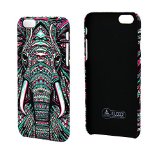 iPhone 6 6S Night Luminous Case,Case-cubic [Anti-Scratches][Excellent Grip][Matte Skin]Animal Totem PC Hard Cover for iPhone 6S-New Tribal Elephant