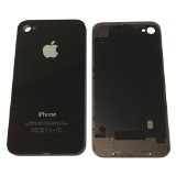 New Replacement Rear Glass Back Cover Battery Door For iphone 4 4G A1332 (Black) + 1 Screw Driver, 2 Pentalobe Screws, and 1 Screen Protector